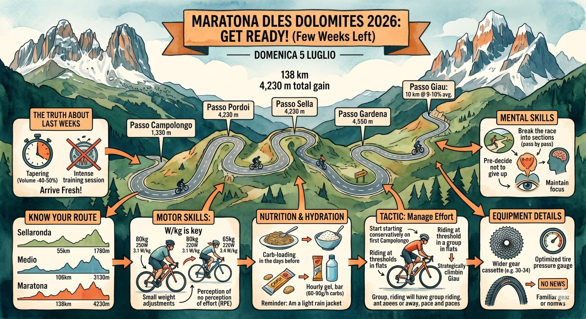 Maratona dles Dolomites 2026: come arrivarci pronto (anche se mancano poche settimane)
