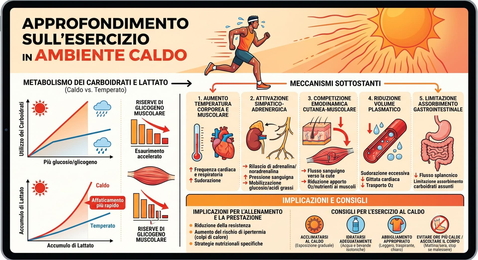 Interazione tra stress termico ambientale e metabolismo del glicogeno nell’esercizio di endurance