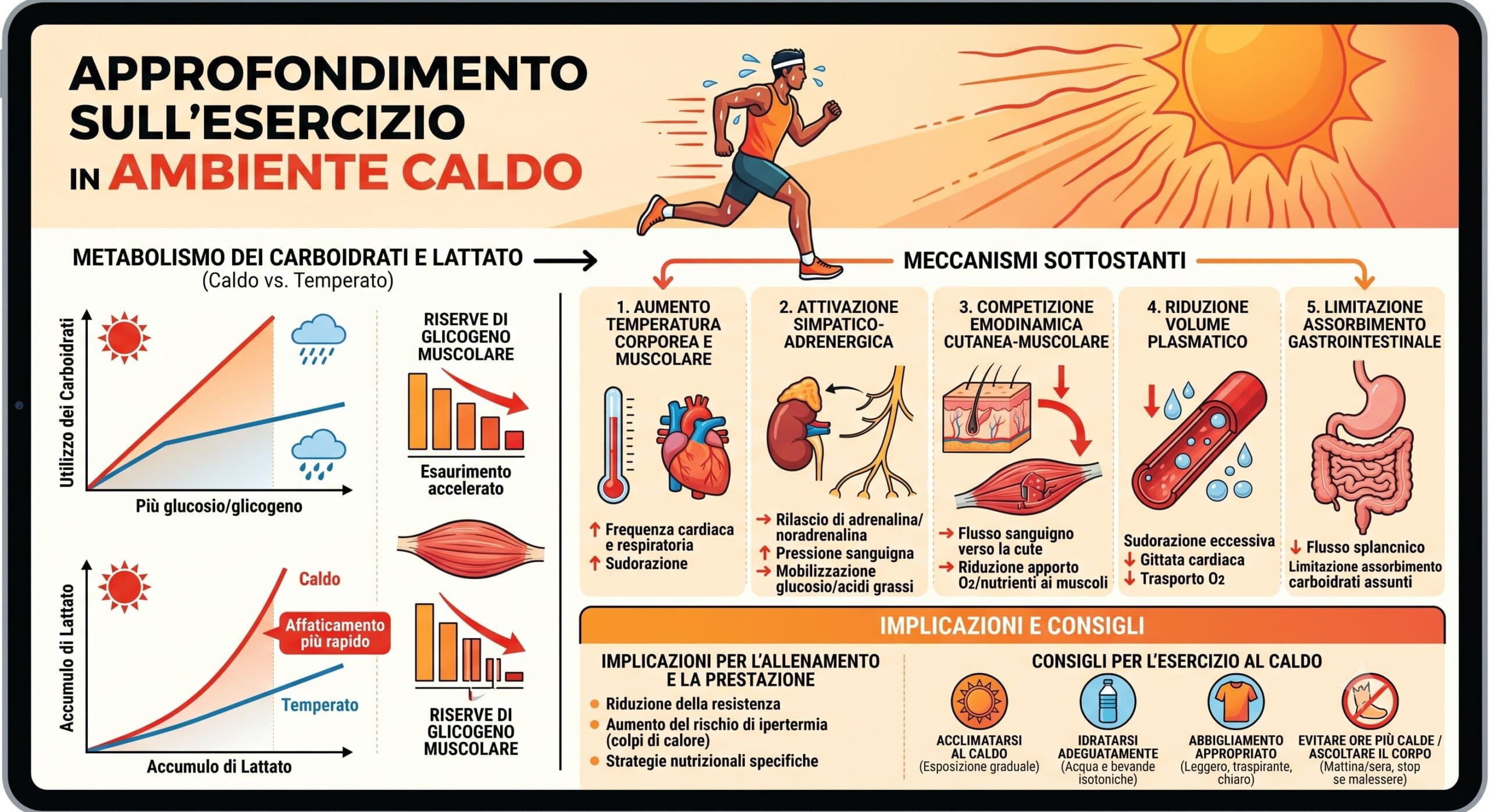 Interazione tra stress termico ambientale e metabolismo del glicogeno nell’esercizio di endurance