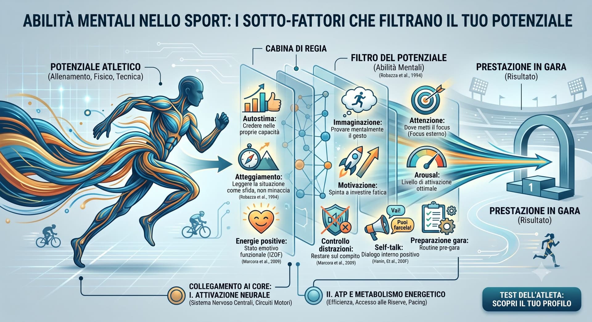 Abilità mentali nello sport: i sotto-fattori che filtrano il tuo potenziale