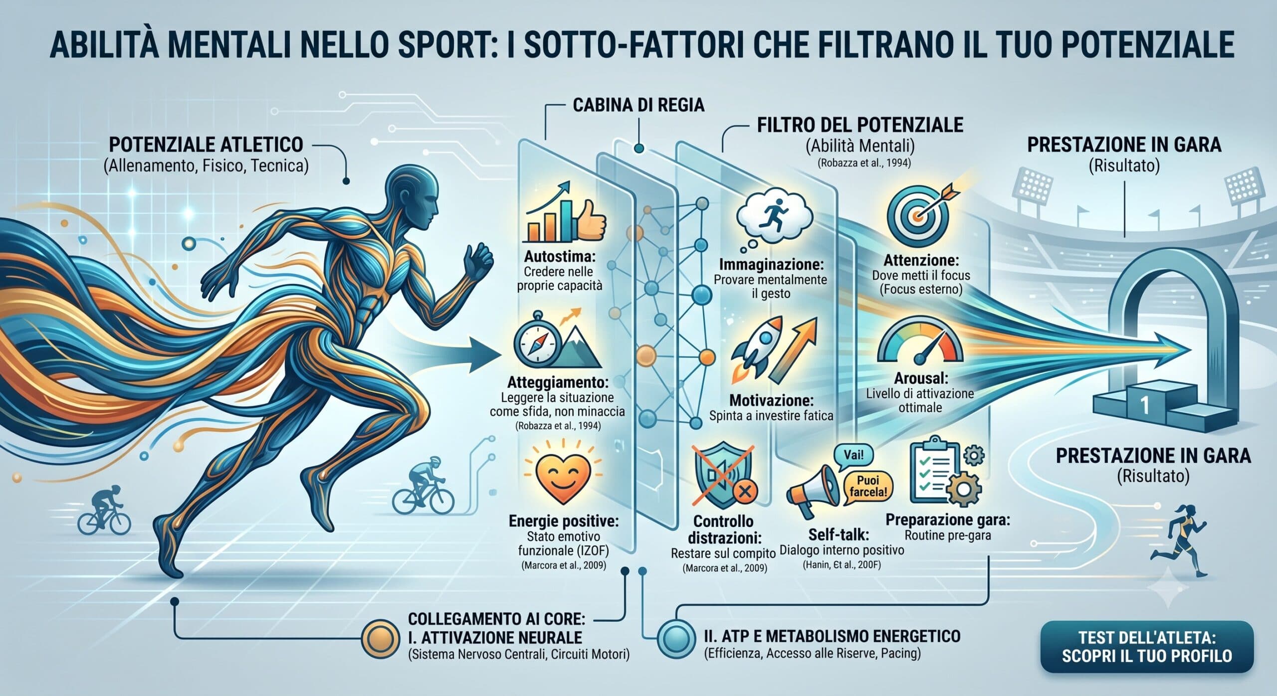 Abilità mentali nello sport: i sotto-fattori che filtrano il tuo potenziale